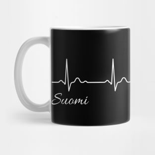 Finland Suomi Heartbeat Flag Mug